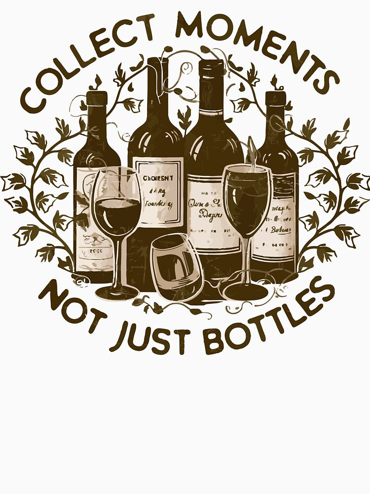 Collect Moments Not Just Bottles by WineandWear Unisex , , , Long Sleeve Tee