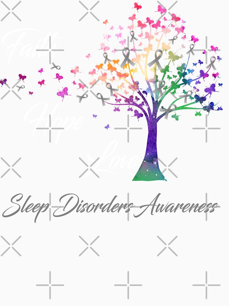 Ribbon Tree Faith Hope Love Sleep Disorders Awareness by Tadmab Unisex , , , Long Sleeve Tee