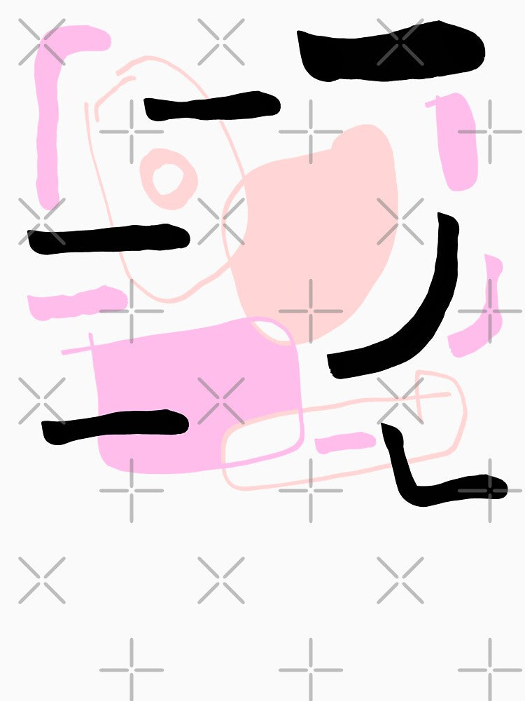 Pink line & round abstract shapes by KennyLucky