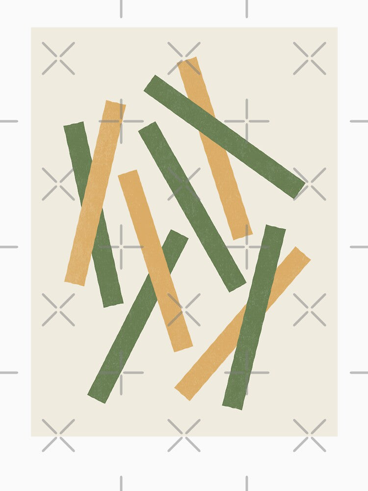 Lines Misaligned - Yellow Green by moonlightprint