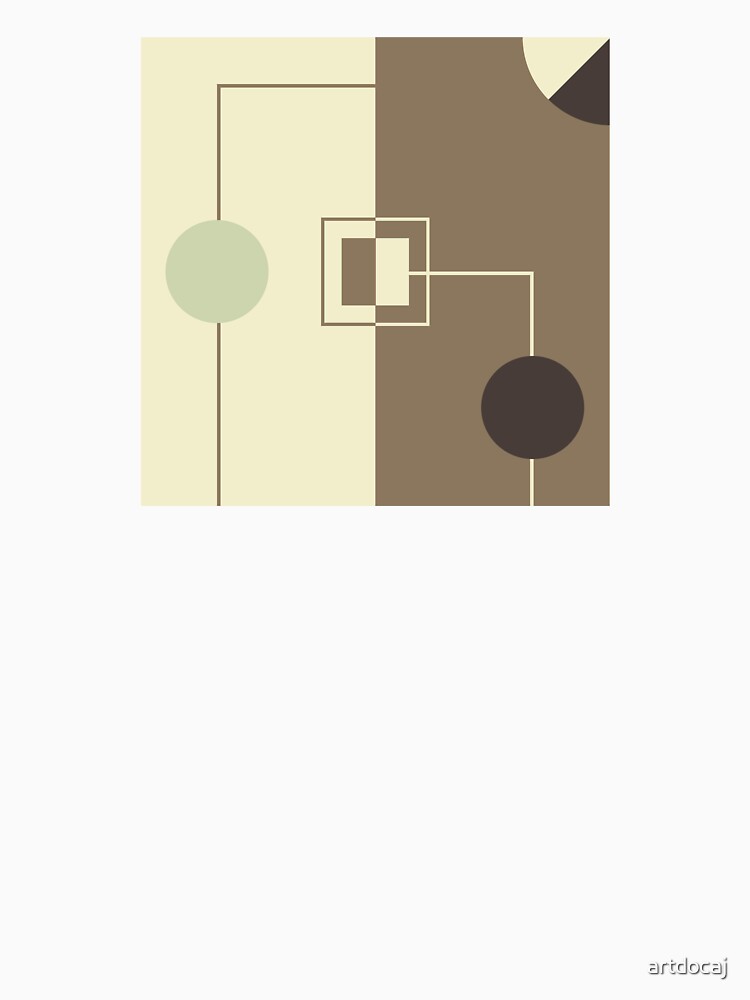 The Integration - Minimalist Earth Tone Geometric by artdocaj