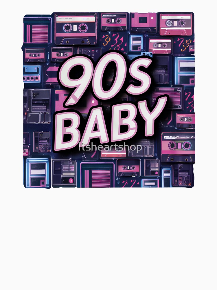 90s Baby With Cassette Tapes by Itsheartshop Unisex , , , Long Sleeve Tee