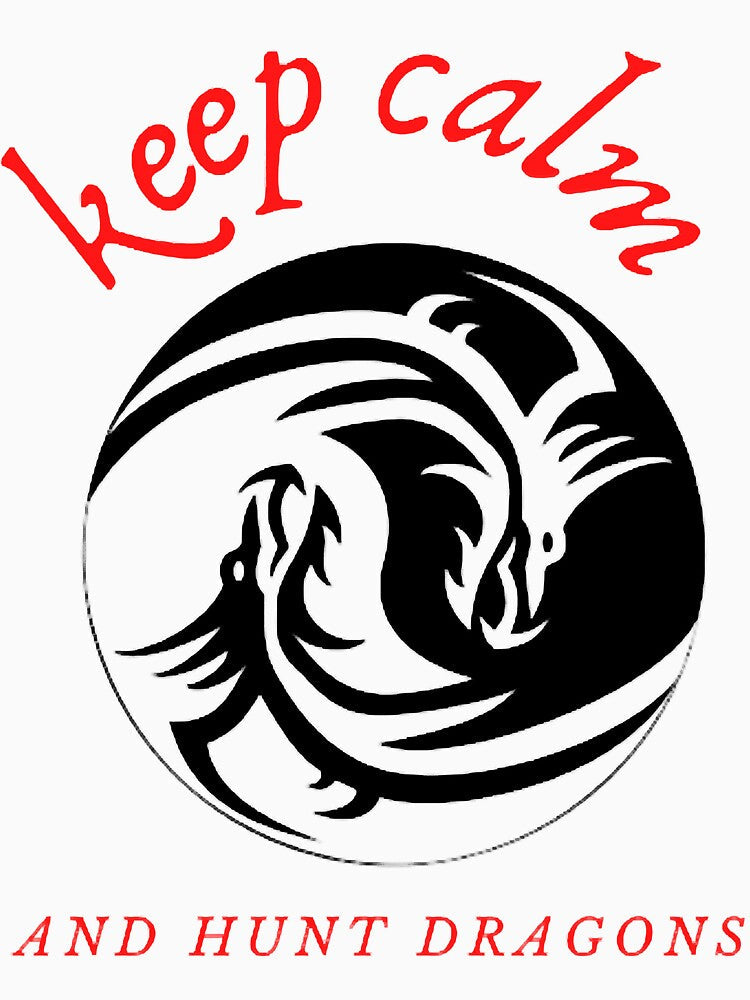 keep calm and hunt dragons Premium by LuckyLukee Unisex , , , Long Sleeve Tee