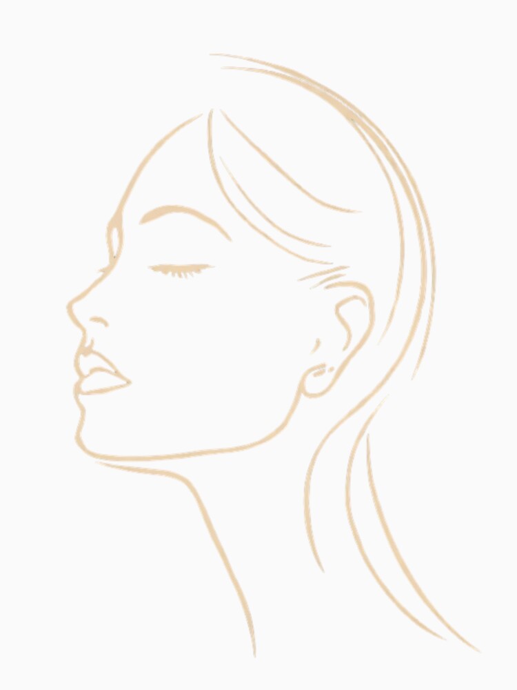 Minimal Feminine Line Art – Calm Woman Profile by MoonSoul Studio