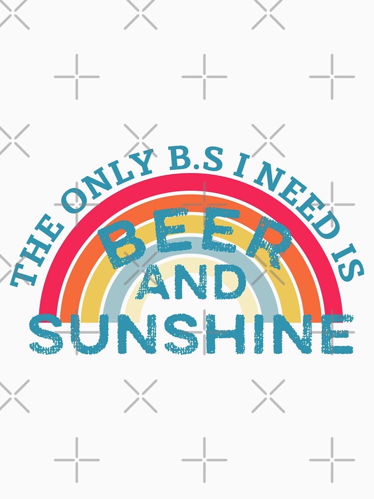 Beer & Sunshine by Moeez Javed Unisex , , , Long Sleeve Tee