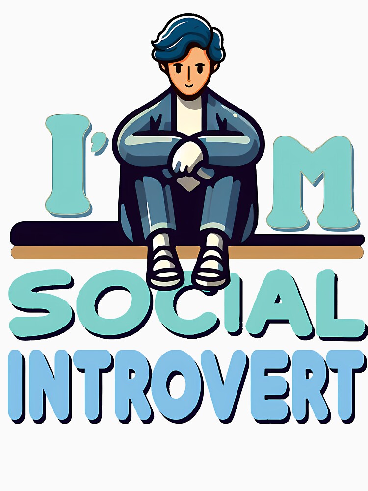 I'm Social Introvert, typography by maxmaj Unisex , , , Long Sleeve Tee