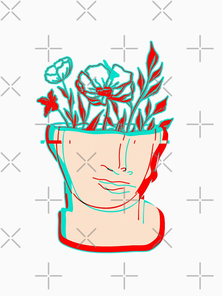 head with flowers by bohemedesign