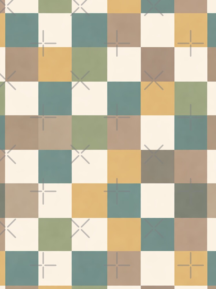 Muted Earth Tone Square Grid by SassyArtistry