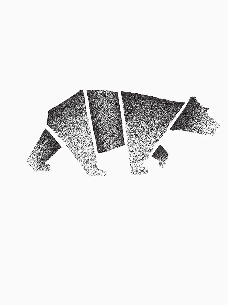 Bear Dotwork by ParkoIrving Unisex , , , Long Sleeve Tee