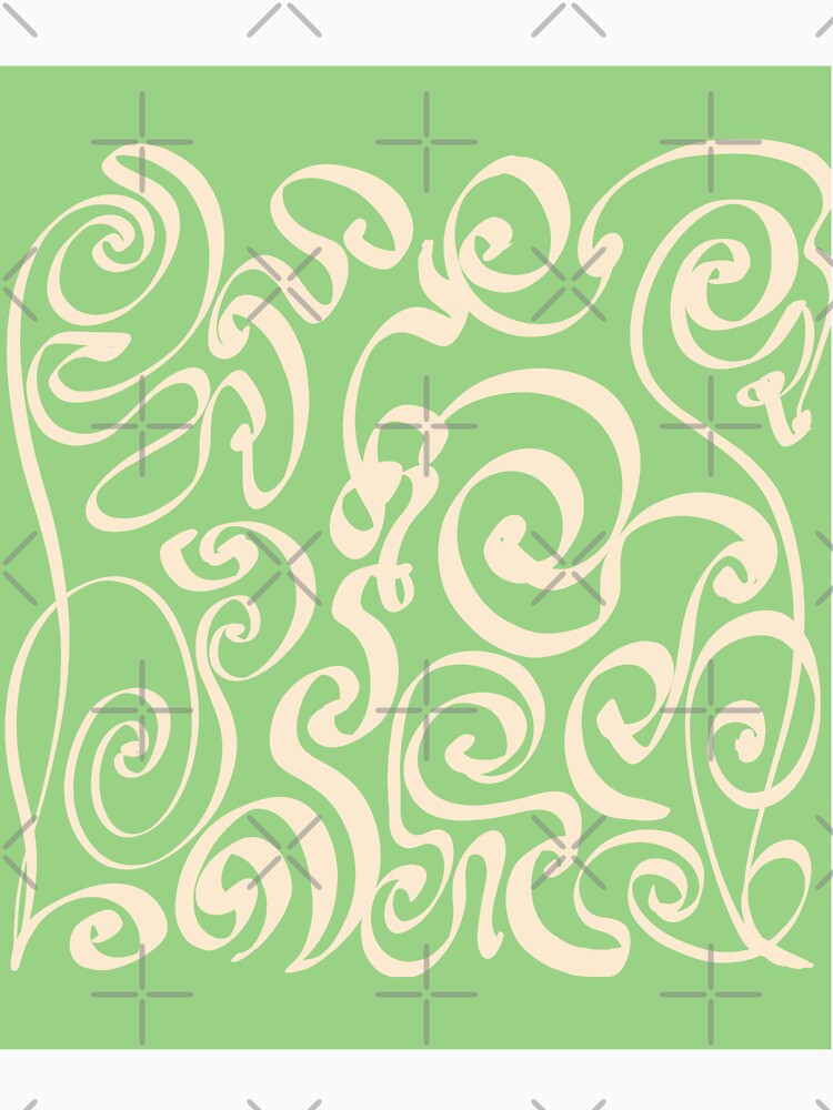 Mint Abstract Oriental Lines by MaiZephyr