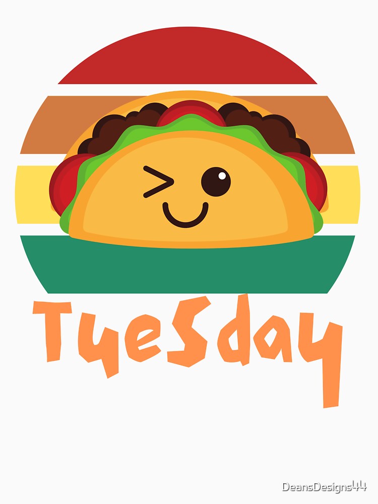 Tuesday Kawaii Taco by DeansDesigns44 Unisex , , , Long Sleeve Tee