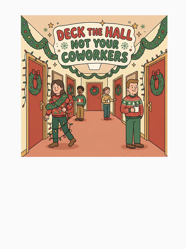 Deck the Hall by LaurannaDesign Unisex , , , Long Sleeve Tee