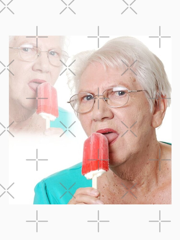 Grandma wants an ice cream lolly by SoyNutri Unisex , , , Long Sleeve Tee