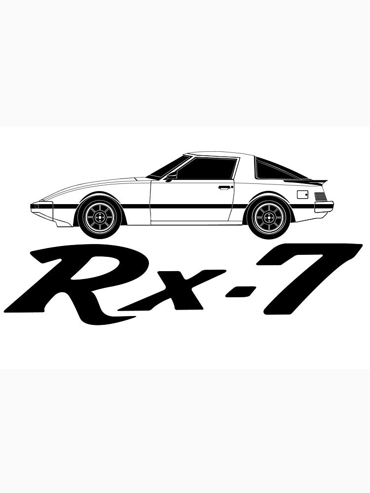 1978-1985 Mazda RX7 (FB) Monochrome side by Asolo99 Unisex , , , Long Sleeve Tee