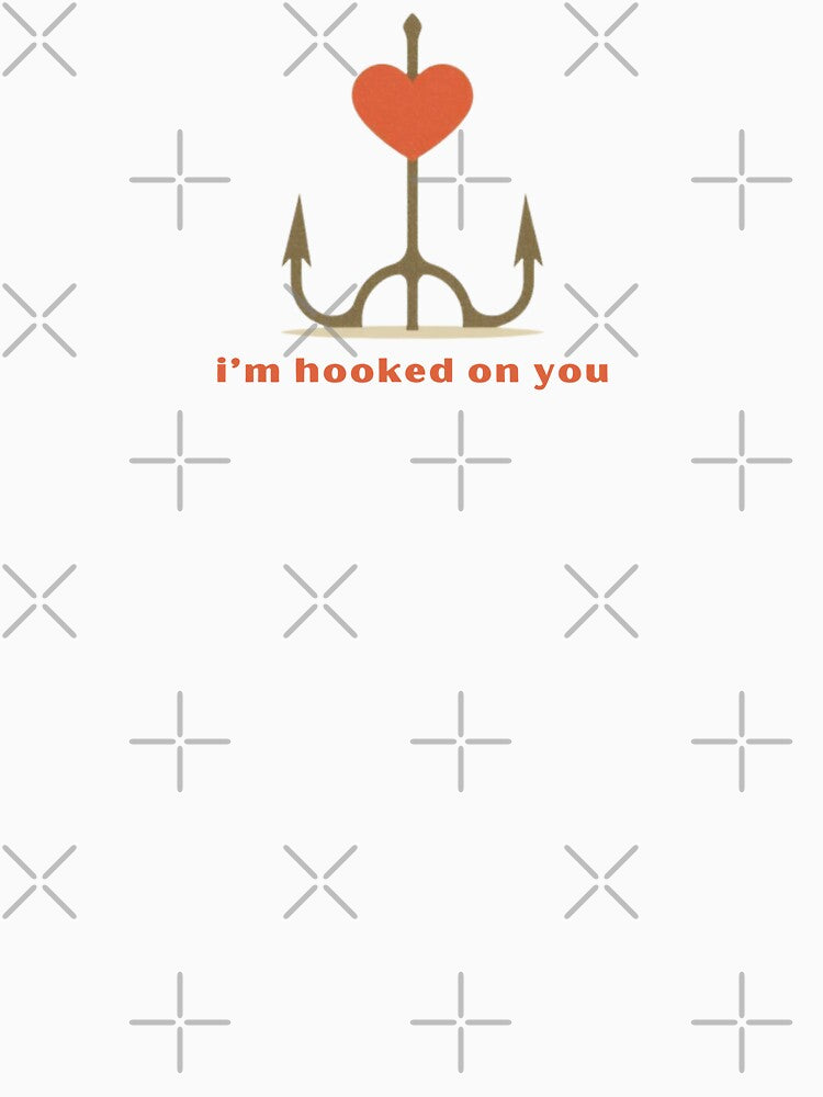 I’m Hooked On You - Cute Pun | TeeHee Puns Funny Design by TeeHee Puns Unisex , , , Long Sleeve Tee