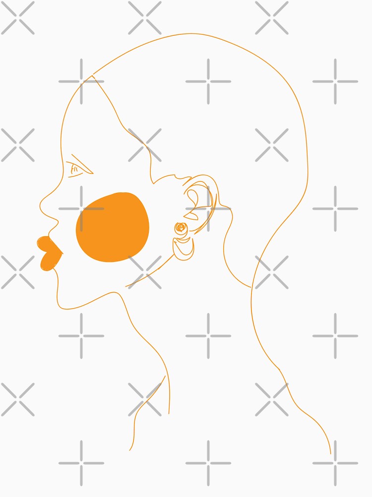 Mustard Line Art Female by StudioMinaar