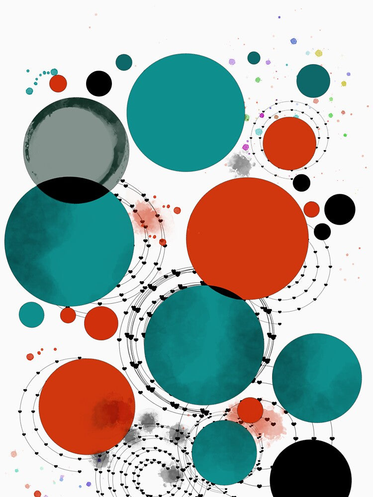 Colorful abstract artwork with overlapping circles and dotted patterns by SimoesArtistry