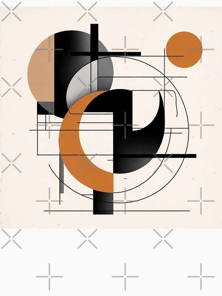 Modern Geometric Abstract Minimalist Wall Art in Earth Tones by semenol