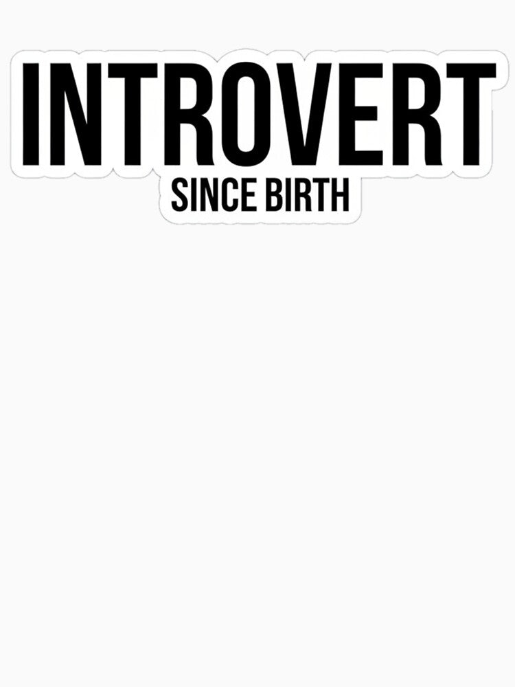 Introvert Since Birth Minimalist Typography by TextAura™ Unisex , , , Long Sleeve Tee