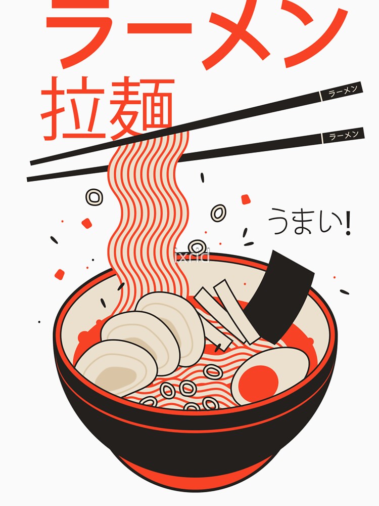 I Love Ramen by ixrid Unisex , , , Long Sleeve Tee
