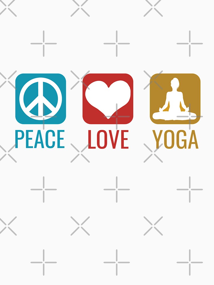 Peace Love Yoga, Meditation Gift, Yoga Gift, Yoga Enthusiast by DesignHouse07