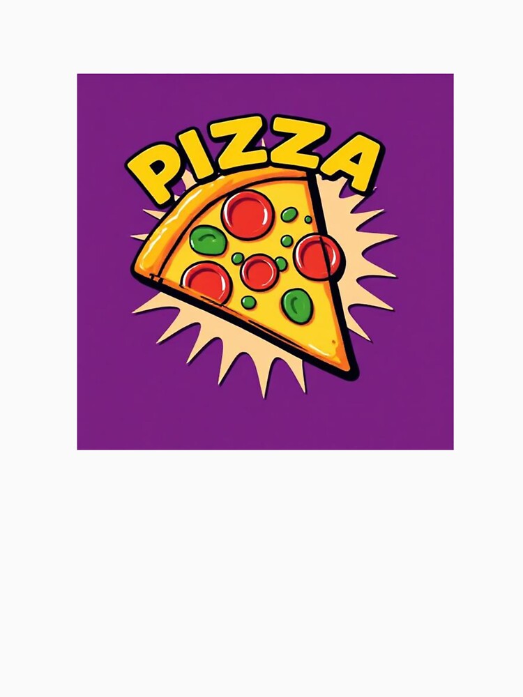 Purple Pop Art Pizza Slice Collection by SaucyFoodTruck Unisex , , , Long Sleeve Tee