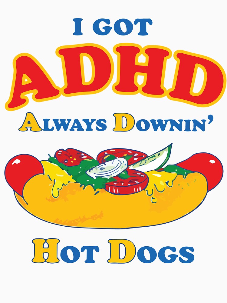 Funny Hot Dog Lover Always Downin Hot Dogs Food Humor Cartoon Design by kiralynstration Unisex , , , Long Sleeve Tee
