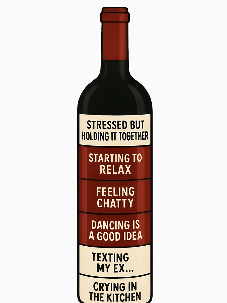 Wine Levels of Emotion by Uglyandcute Unisex , , , Long Sleeve Tee