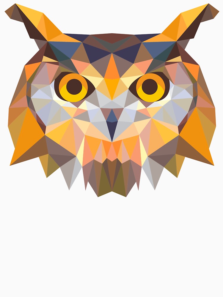 Owl Head Triangle by Fairyjam Unisex , , , Long Sleeve Tee