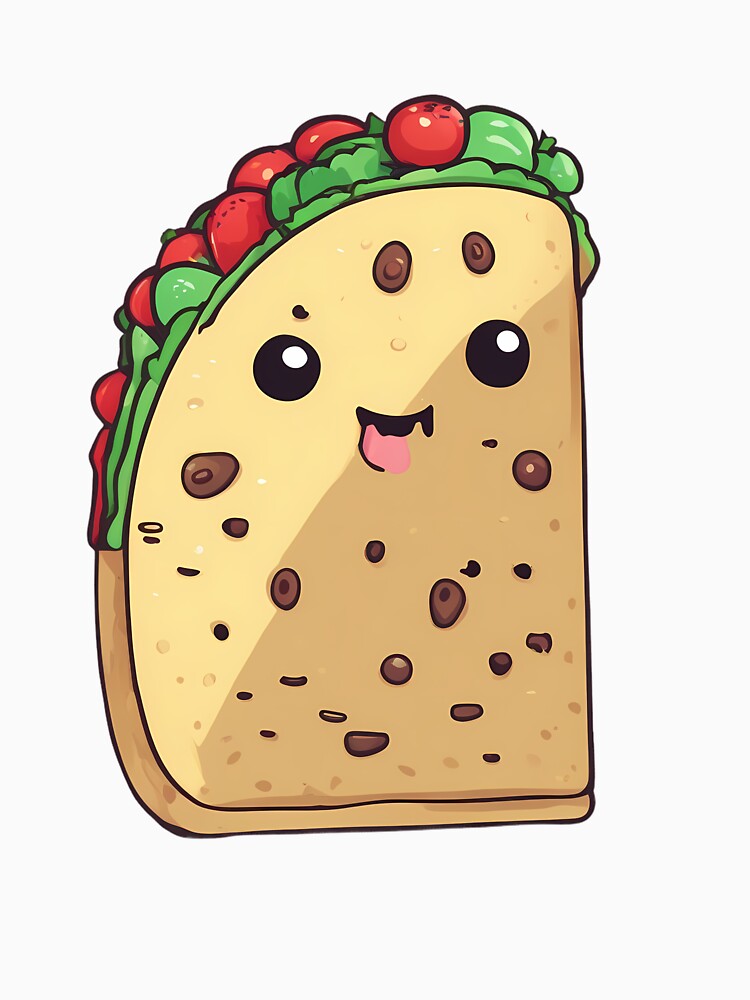 Kawaii Taco by macadolie Unisex , , , Long Sleeve Tee