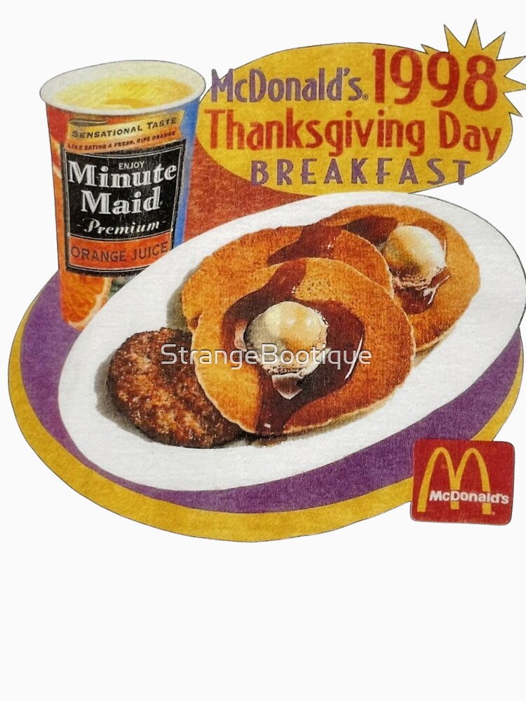McD's Thanksgiving Breakfast 1998 Vintage Repop by StrangeBootique Unisex , , , Long Sleeve Tee