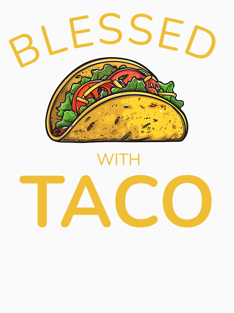 Blessed With Taco – Funny Faith-Inspired Taco Design by Illustrated Faith Unisex , , , Long Sleeve Tee
