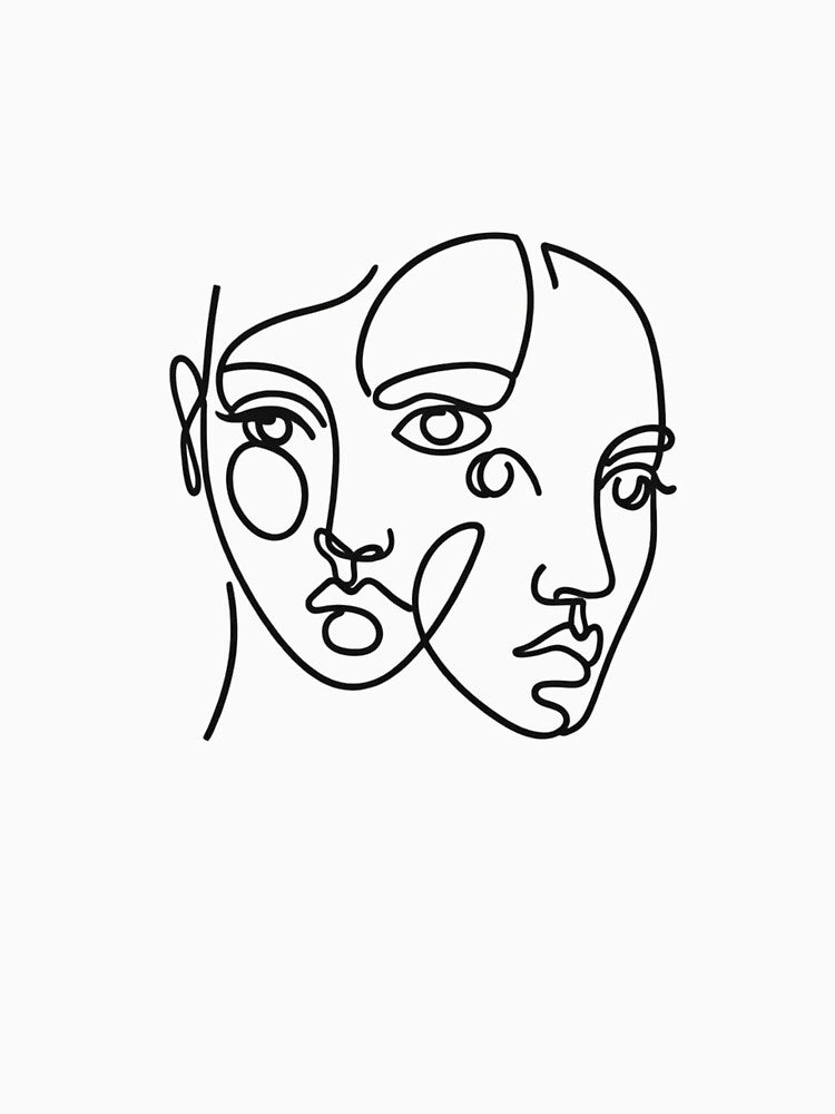 Abstract Souls - Modern Overlapping Faces by SoloviiShop
