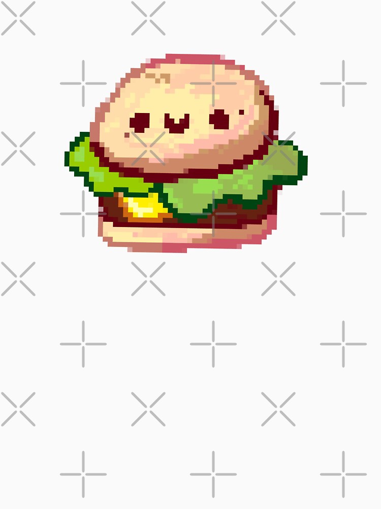 Pixel art Hamburger by Artofmayara Unisex , , , Long Sleeve Tee