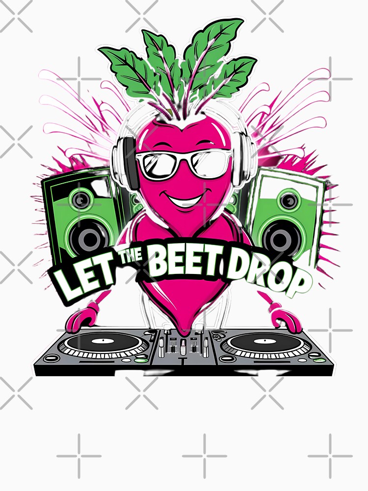 Let the Beet Drop - Funny Food and Music Pun by Vistone Unisex , , , Long Sleeve Tee