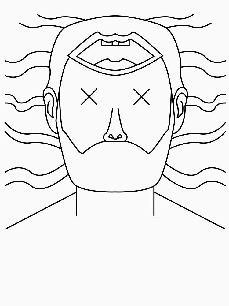 A line art portrait with surreal symbolism by estebansequeira