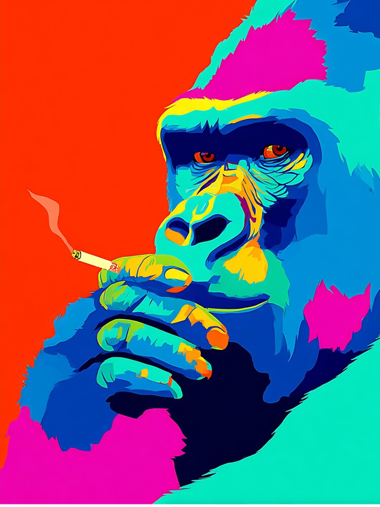 Pop Art Gorilla by KJNihonDesigner Unisex , , , Long Sleeve Tee