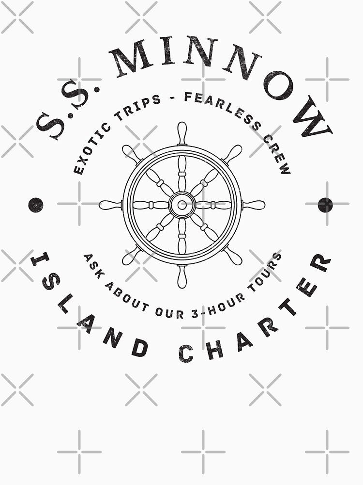 S.S. Minnow Island Charter - modern vintage logo by Primotees Unisex , , , Long Sleeve Tee