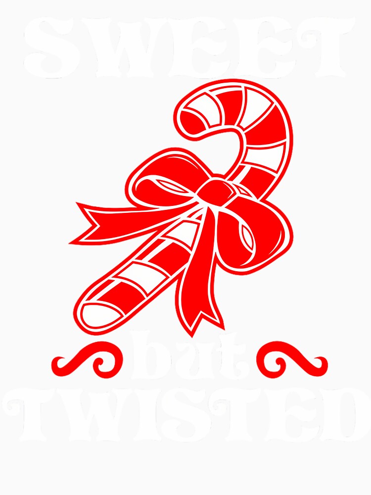 Candy Cane Sweet But Twisted Funny Christmas Short Sleeve by ireenefantien Unisex , , , Long Sleeve Tee