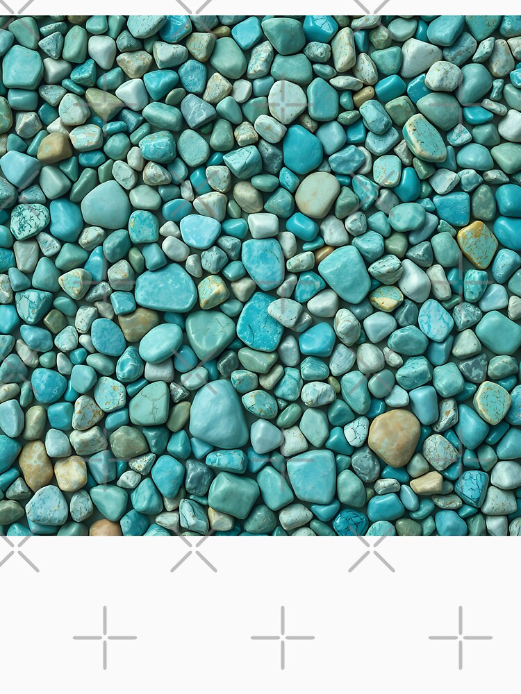 Turquoise Stone 1 by HebaRK Studio Unisex , , , Long Sleeve Tee