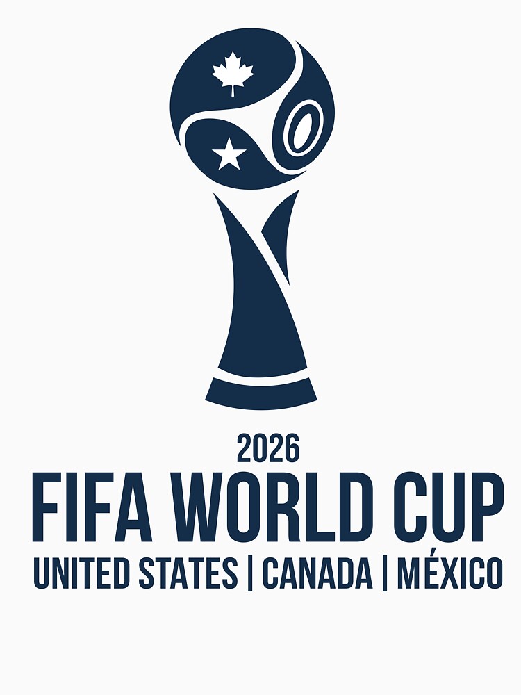 World Cup 2026 Stylized Trophy USA Canada Mexico Sticker by topprinting Unisex , , , Long Sleeve Tee