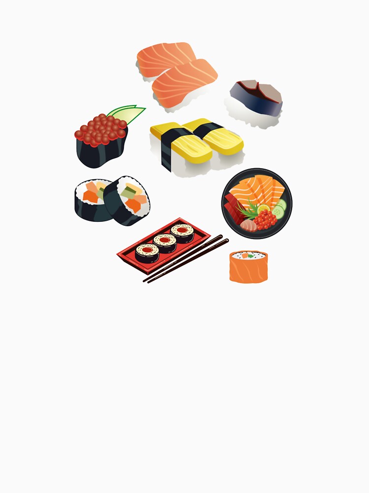 Sushi Foodie by VJKTees Unisex , , , Long Sleeve Tee