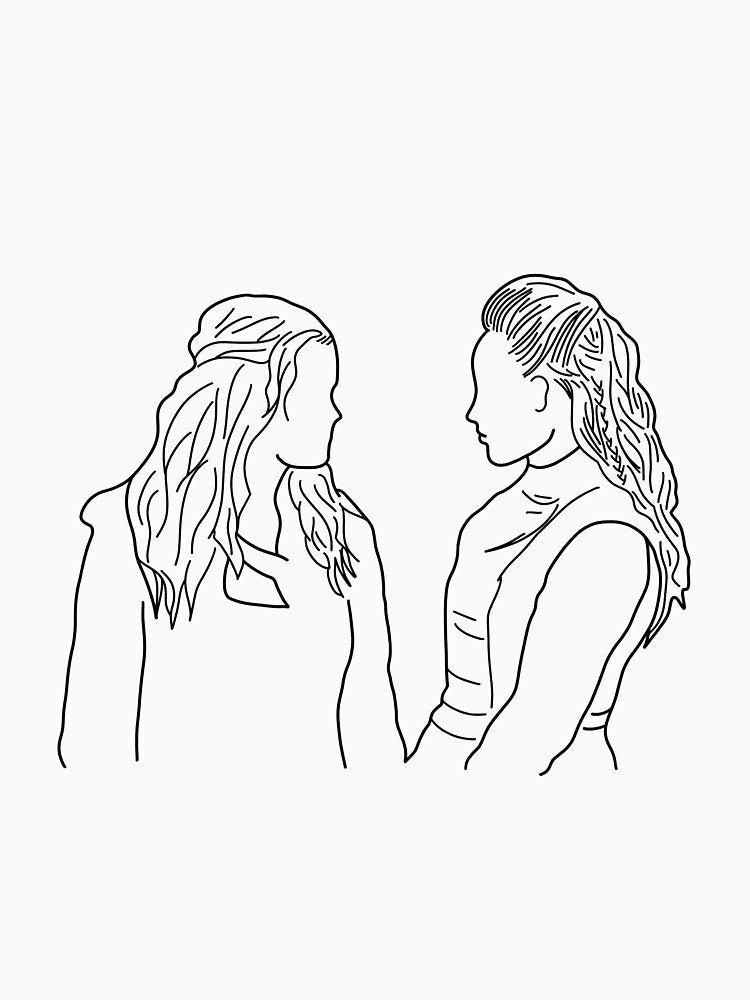 Clarke and Lexa by michalsaitowitz Unisex , , , Long Sleeve Tee
