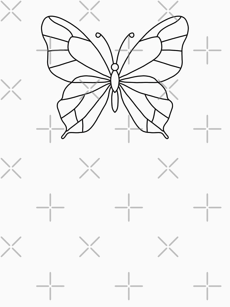 Minimalistic butterfly by Inspiredbydavina Unisex , , , Long Sleeve Tee