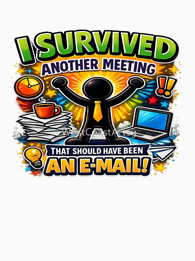Meeting that could have been an email by WestCoastArtsy Unisex , , , Long Sleeve Tee