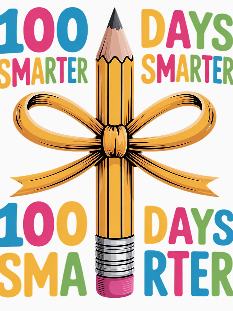 100 Days Smarter Stylish Bow by gerardostokes Unisex , , , Long Sleeve Tee