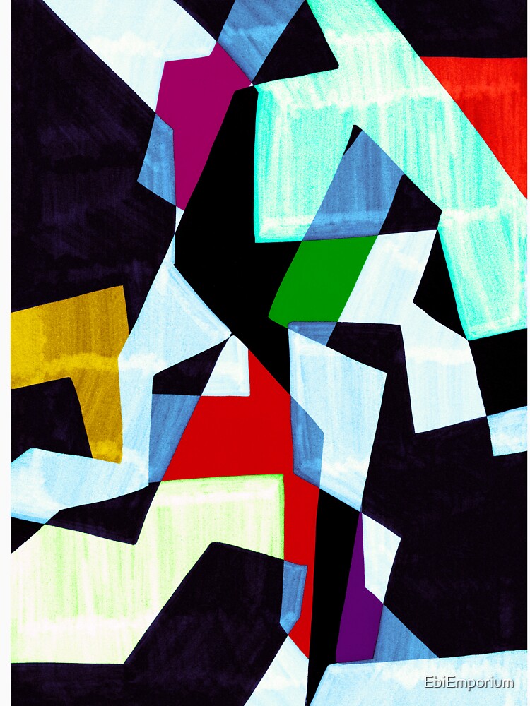 Julia Di Sano - EQUILIBRIUM 2 COLORFUL RAINBOW ABSTRACT SHAPES by EbiEmporium