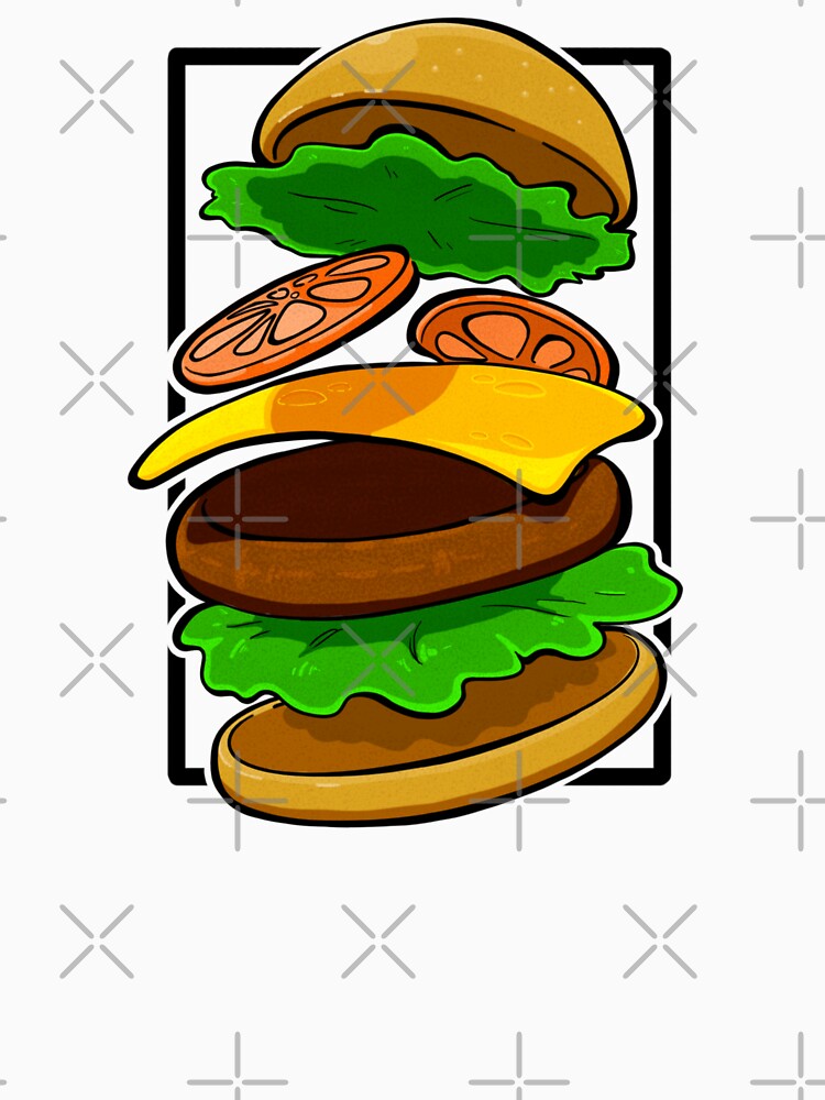 Burger by jstndrws Unisex , , , Long Sleeve Tee