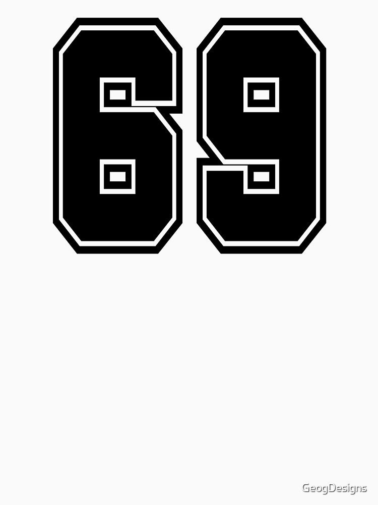69 jersey number college style by GeogDesigns