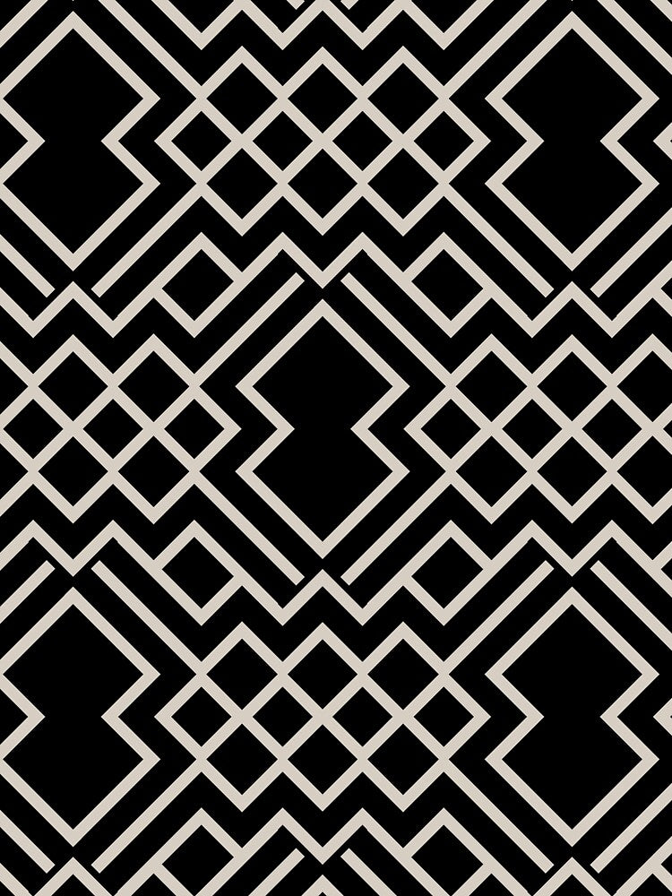 Black and Tan Abstract Geometric Shape Pattern Coordinates w/ Dutch Boy 2022 Popular Color Warmed Silver 440-1DB - Colour Trends - Hue by ColorOfTheYears